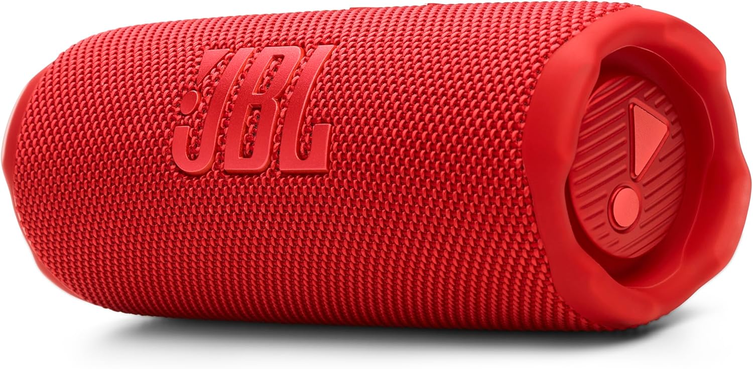 7, Wireless Portable Bluetooth Speaker, 16 Hours of Playtime, IP68 Waterproof, Dustproof and Drop-Proof, JBL Pro Sound with AI Boost, Auracast Multi-Speaker Connection, Red