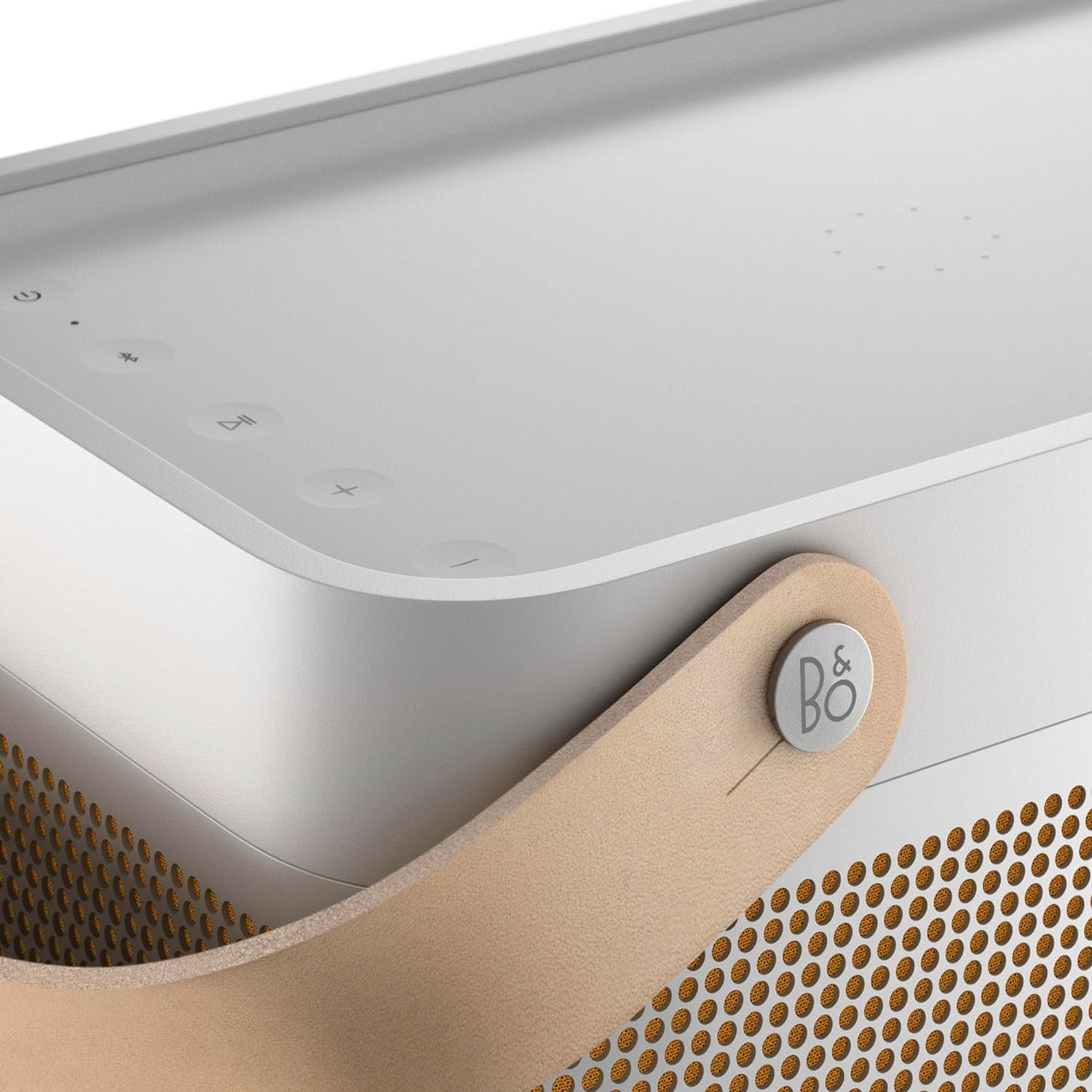 Bang & Olufsen Beolit 20 - Powerful Loud Wireless Home and Portable Bluetooth Speaker with 360 Degree Sound and Integrated Qi Wireless Phone Charging Pad - Gray Mist