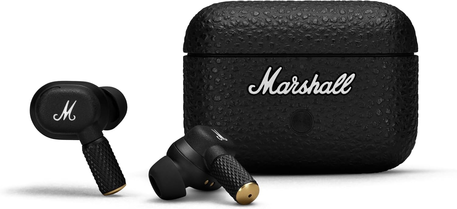 Marshall Motif II ANC - True Wireless Active Noise Cancelling Bluetooth Headphones, Earbuds, 30 Hours Playtime - Black