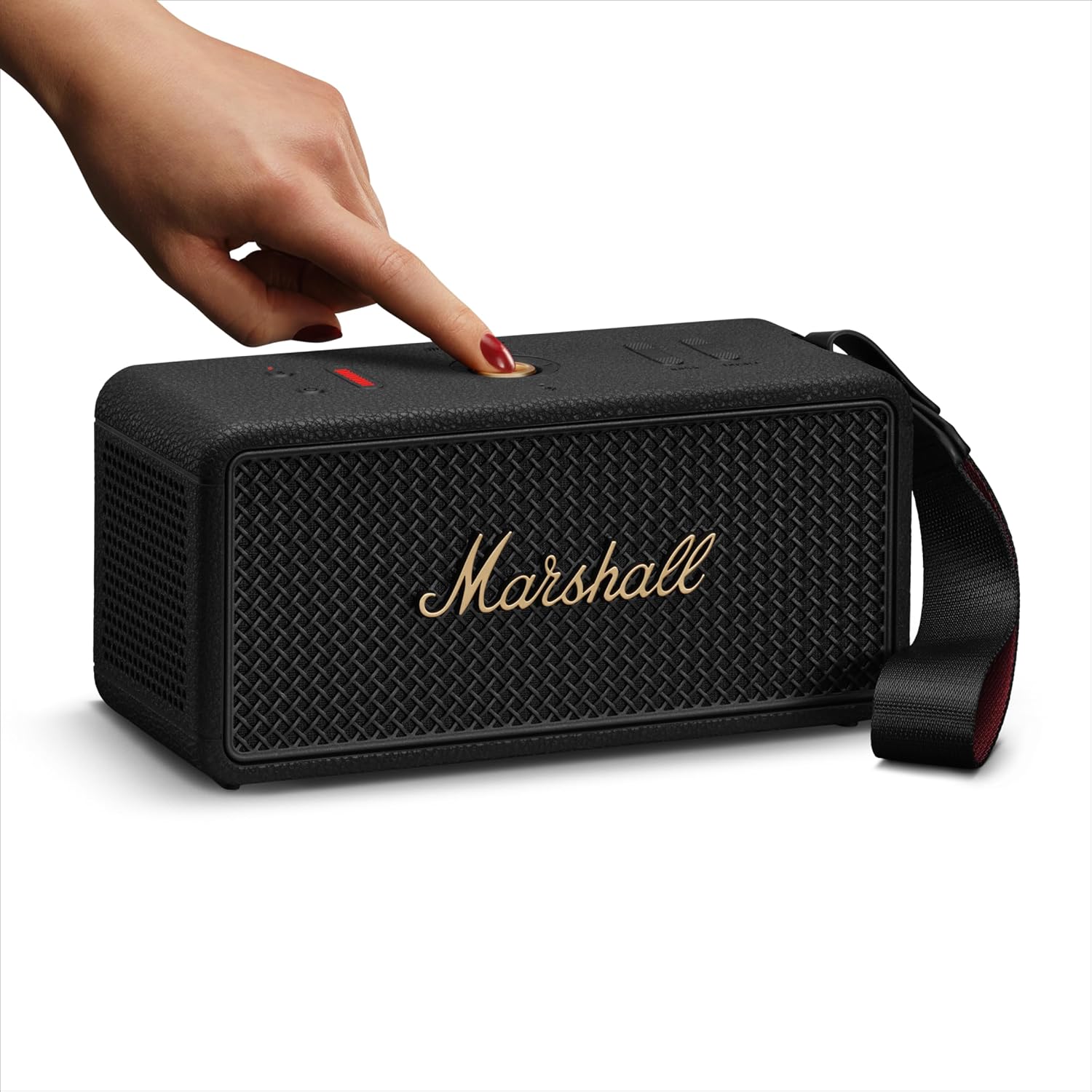 Marshall Middleton II Bluetooth Portable Speaker, 30+ hours of portable playtime, waterproof IP67 - Black & Brass