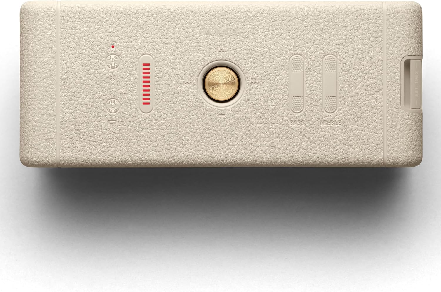 Marshall Middleton Bluetooth Wireless Portable Speaker, 20+ Hours Portable Playtime, Water Resistant IP67 - Cream
