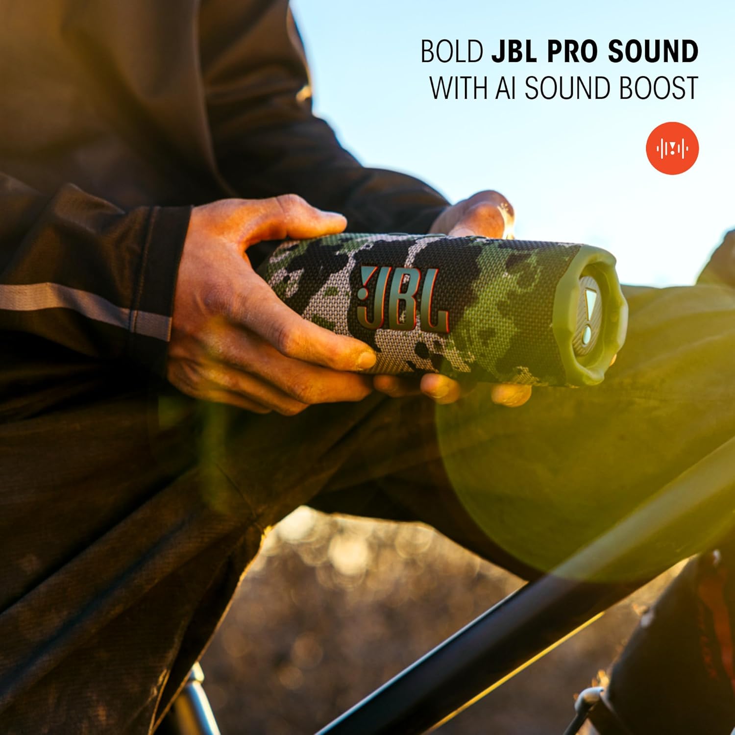 7, Wireless Portable Bluetooth Speaker, 16 Hours of Playtime, IP68 Waterproof, Dustproof and Drop-Proof, JBL Pro Sound with AI Boost, Auracast Multi-Speaker Connection, Red