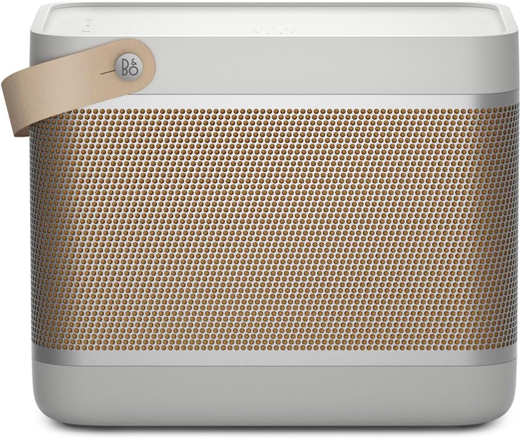 Bang & Olufsen Beolit 20 - Powerful Loud Wireless Home and Portable Bluetooth Speaker with 360 Degree Sound and Integrated Qi Wireless Phone Charging Pad - Gray Mist