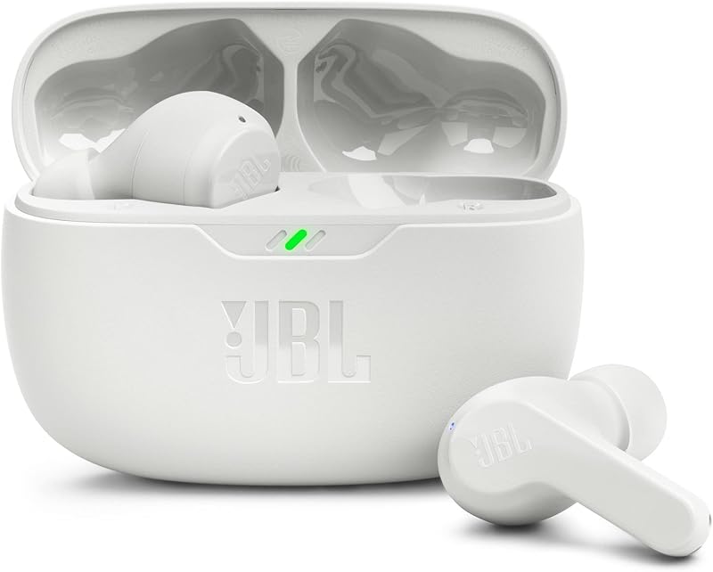 YBL Wave Beam In-Ear Wireless Earbuds with IP54 and IP2 Waterproofing, Hands-Free Calling and 32-Hour Battery Life, White