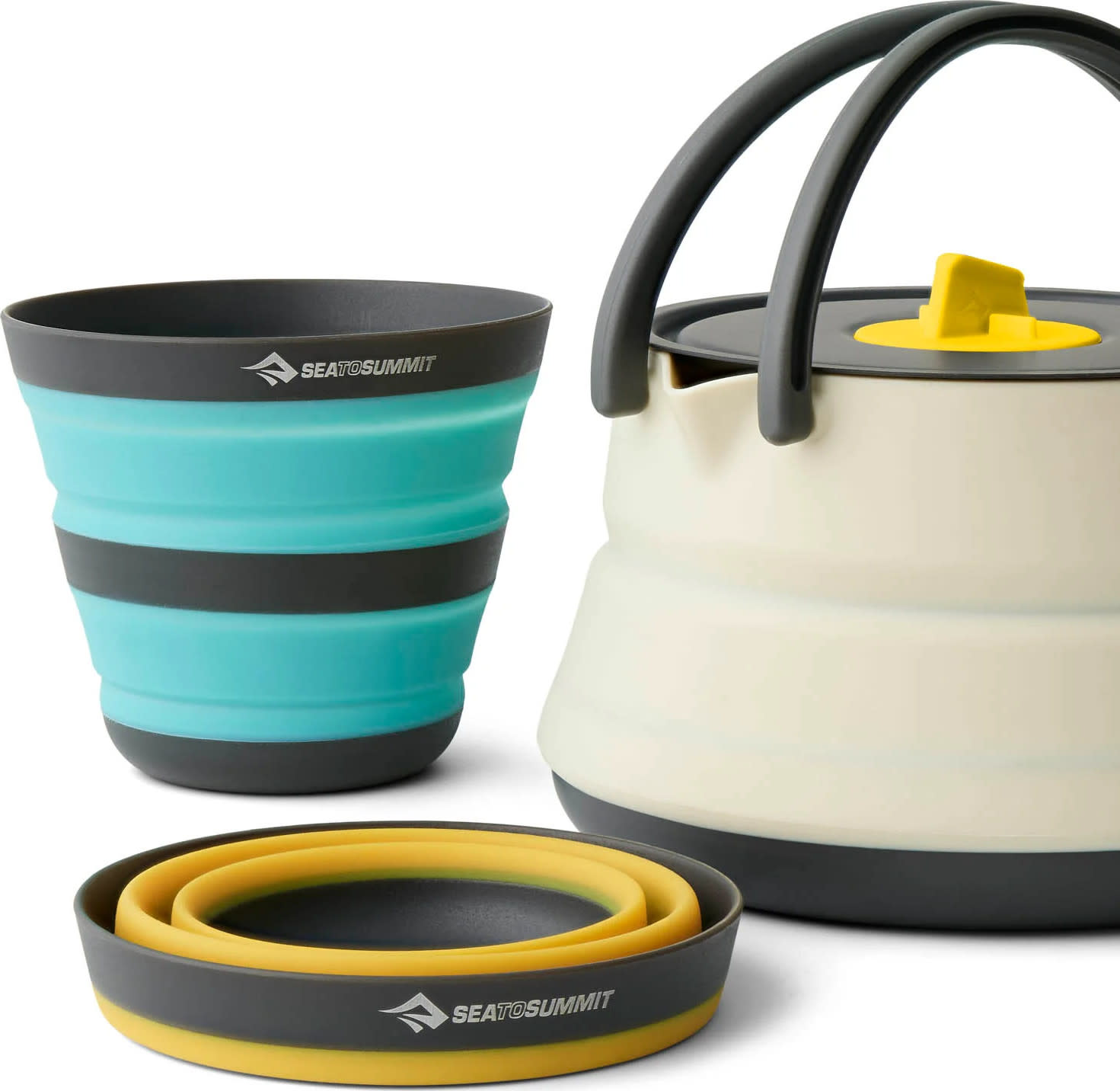Sea To Summit Frontier Ultralight Collapsible Kettle Cook Set 3 Piece 1,1L With Cups Multi