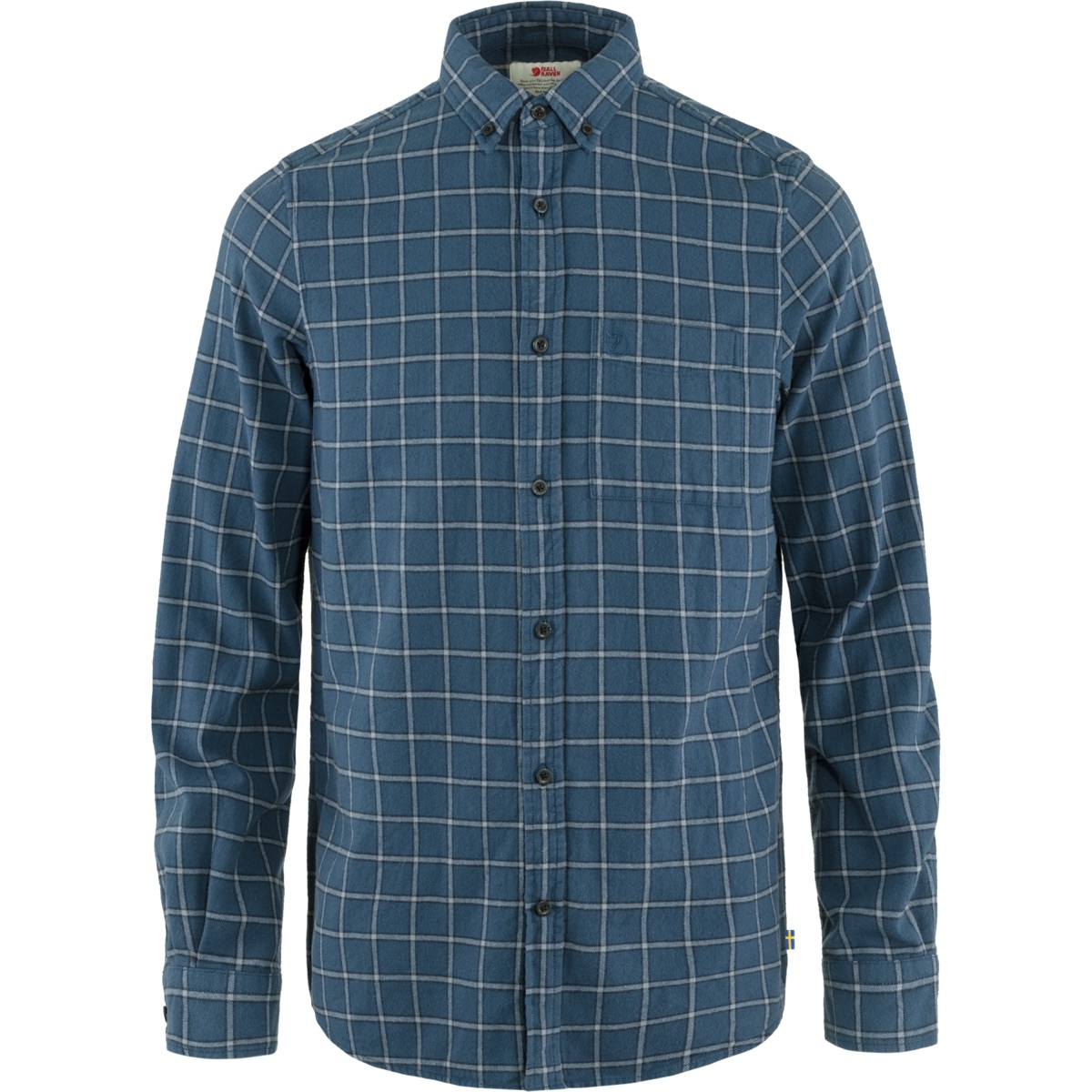 Fjällräven Men's Övik Flannel Shirt Indigo Blue-Flint Grey