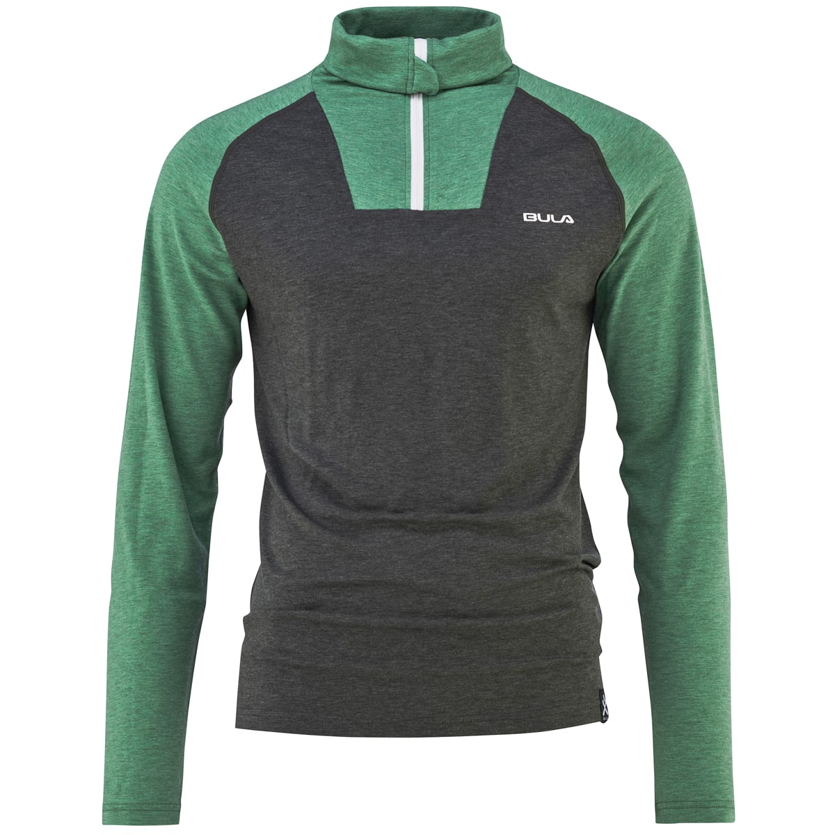 Bula Men's Retro Merino Wool Halfzip Sweater Ivy