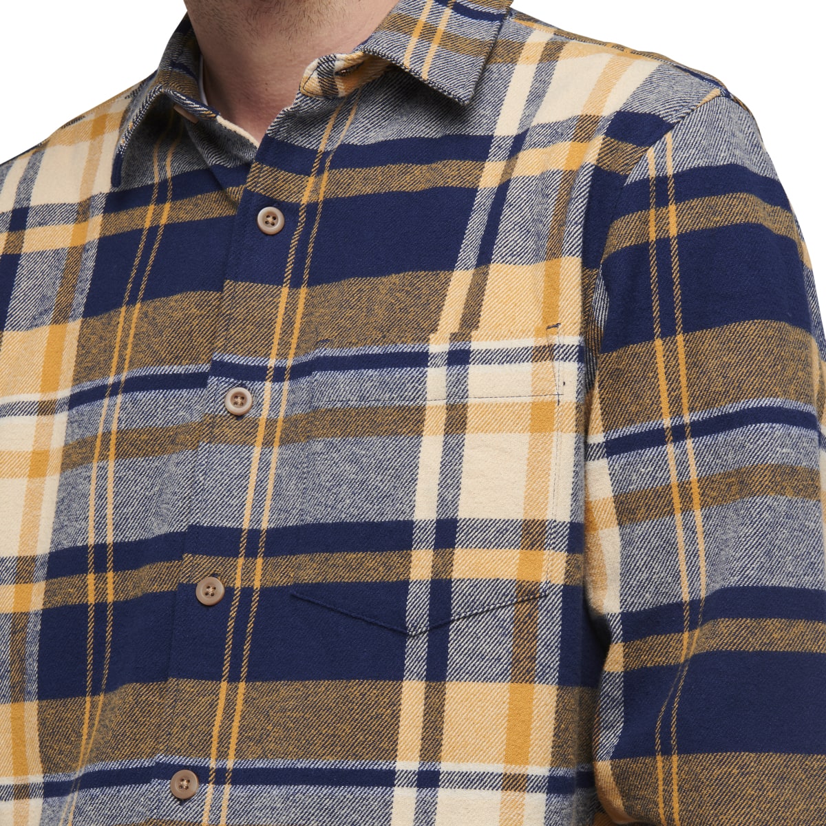 Black Diamond Men's Project Flannel Shirt Indigo-Gold Plaid