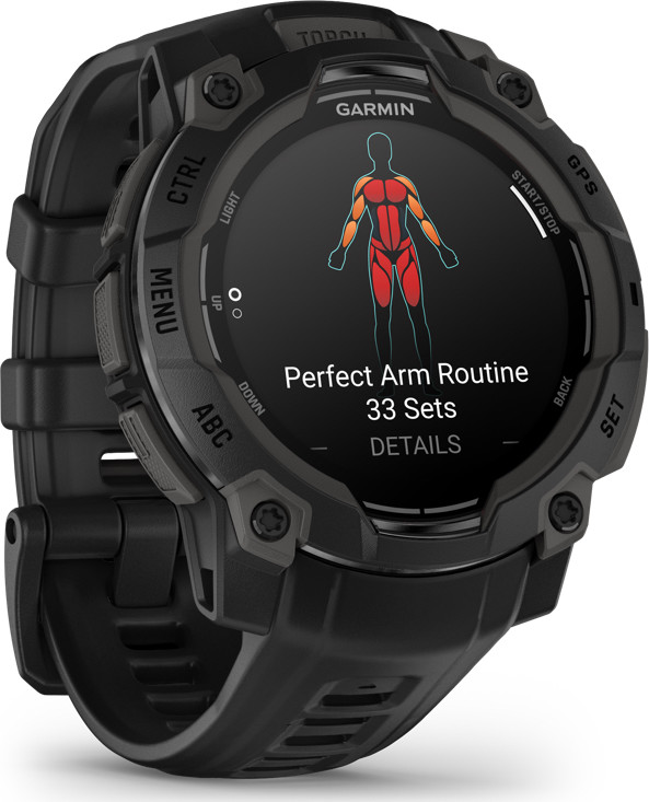 Garmin Instinct 3 AMOLED, 45mm Black Bezel With Black Band