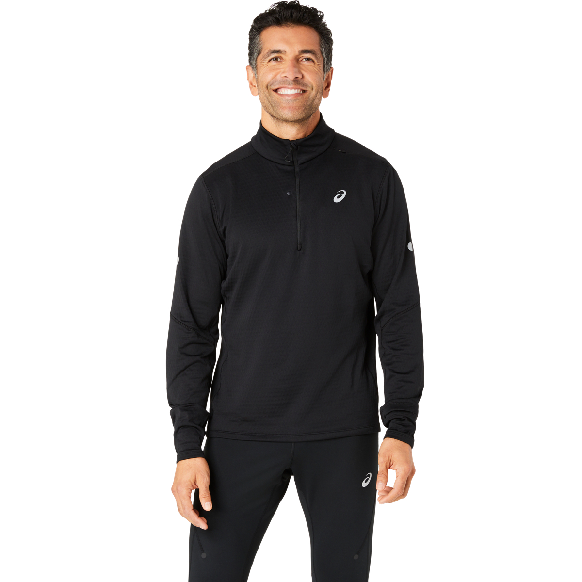 Asics Road Winter 1/2 Zip Mid Layer Performance Black