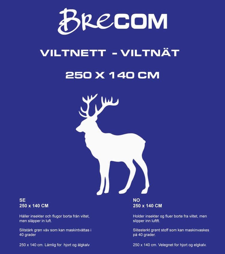 Brecom Viltnett HJORT/ELGKALV 140X250 cm