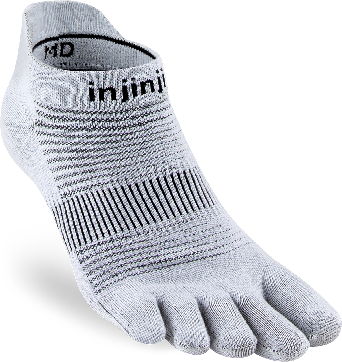 Injinji Men's Run Lightweight No-Show Black