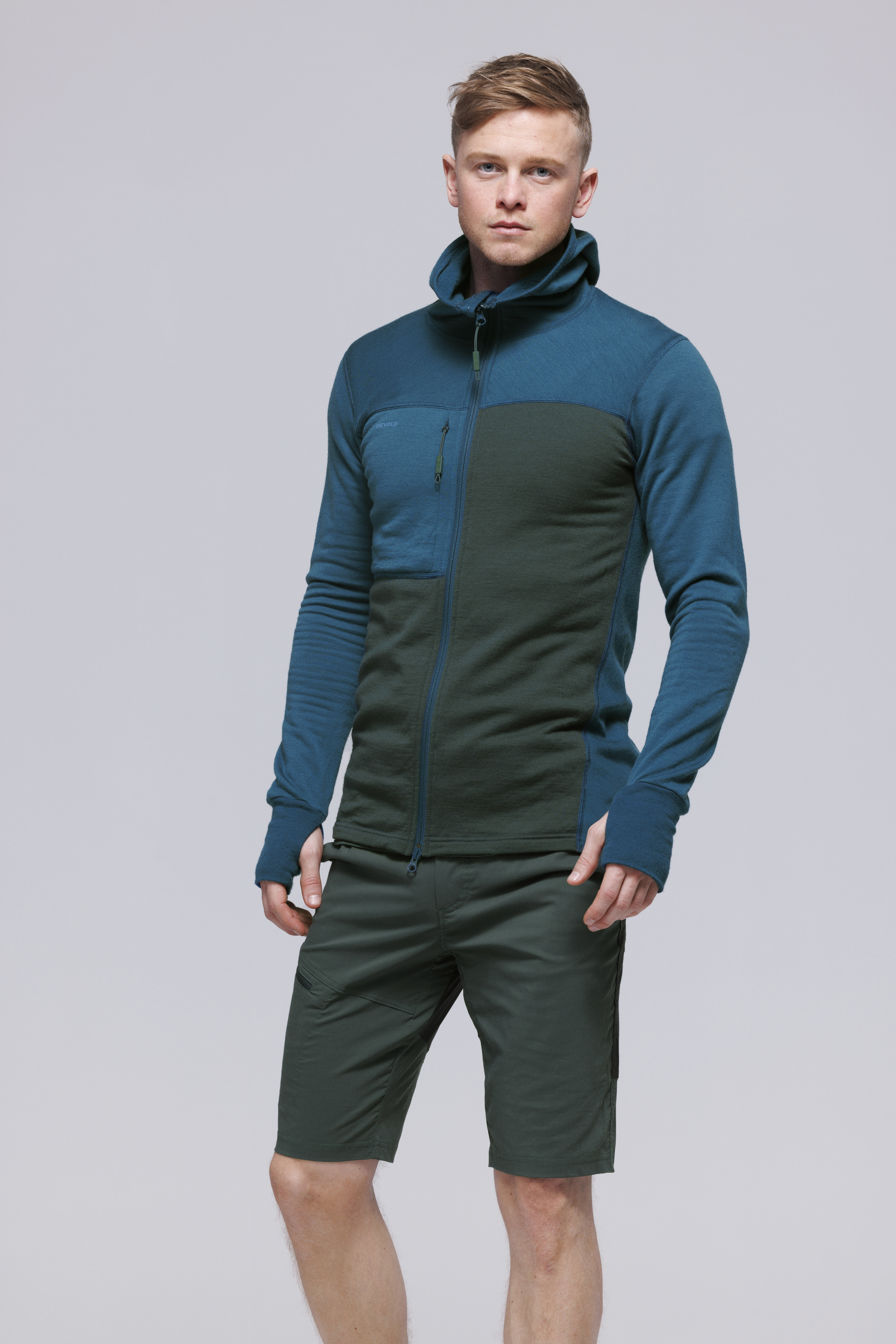 Devold Nibba Hiking Man Jacket With Hood Ink/Flame