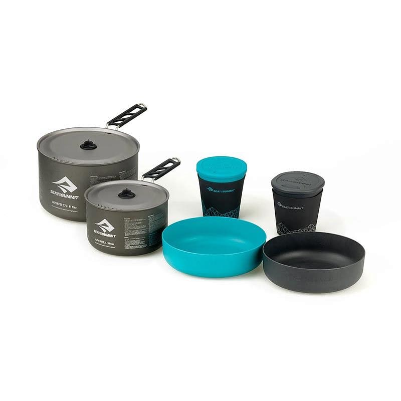 Sea To Summit ALPHA 2.2 COOKSET 2P W SACK Pacific Blue/Grey