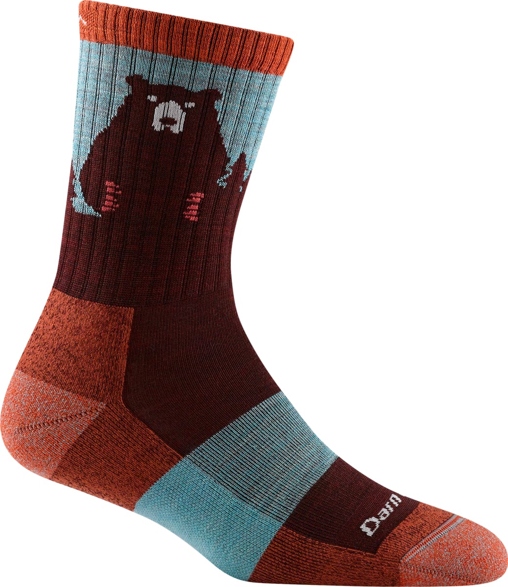 Darn Tough Women's Bear Town Micro Crew Light Cushion Aqua