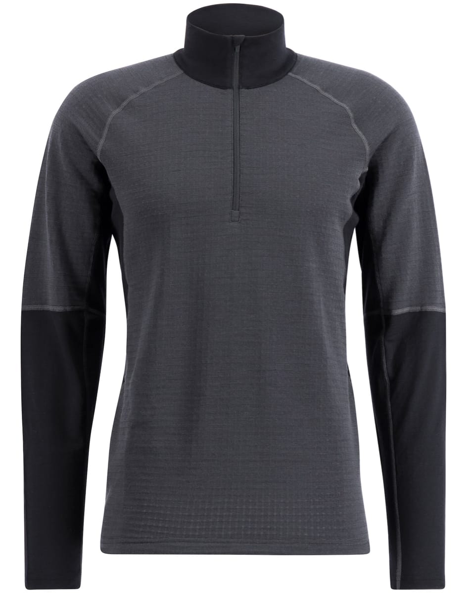 Lundhags Men's Prime Merino Half Zip Charcoal/Black