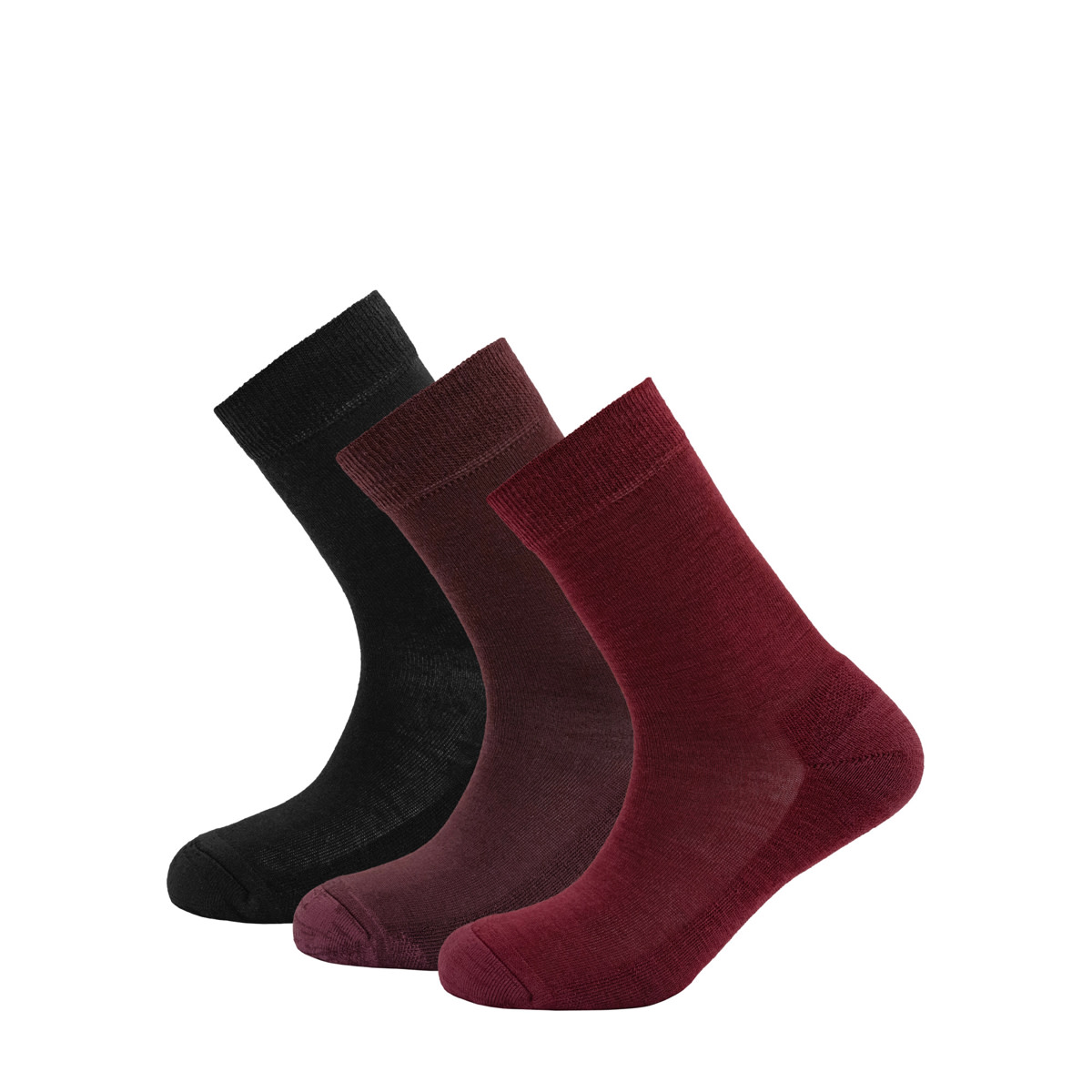 Devold Women's Daily Merino Medium Sock 3pk Beetroot Mix