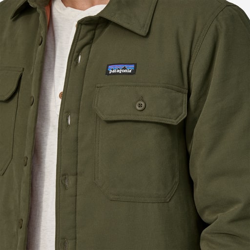 Patagonia M's Insulated Organic Cotton MW Fjord Flannel Shirt Basin Green