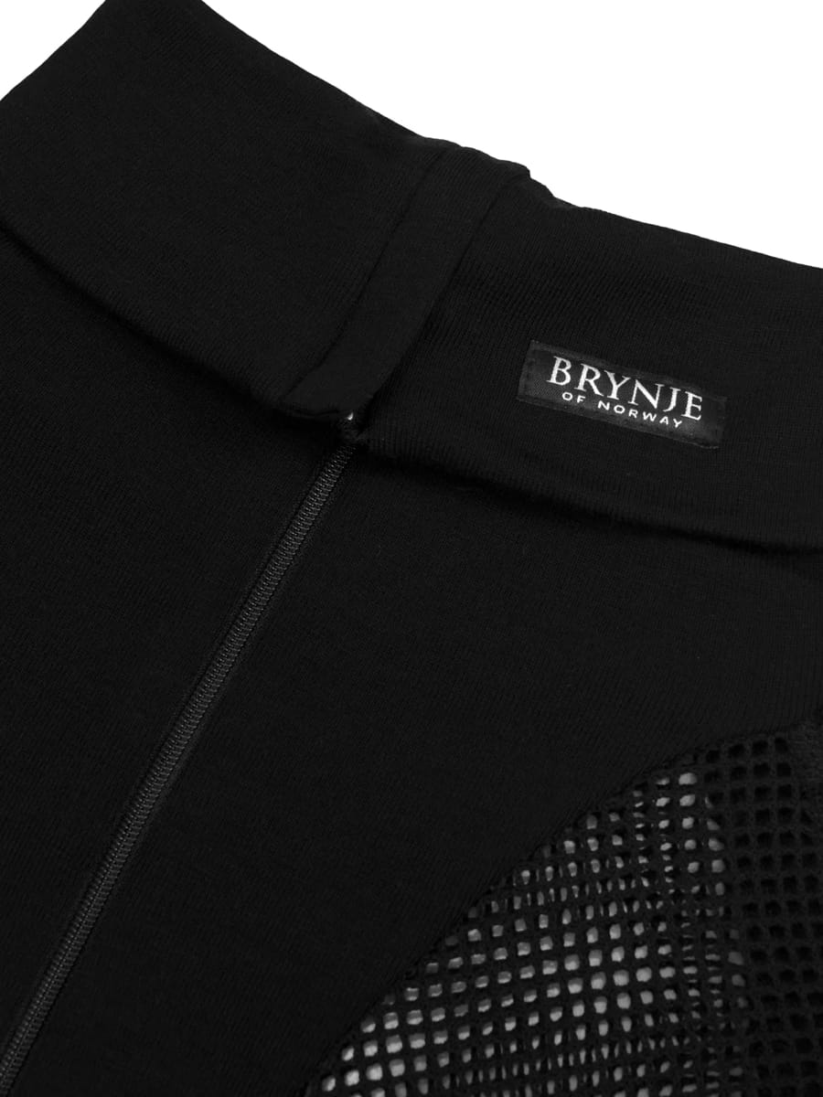Brynje Unisex Wool Thermo Zip Polo With Inlay Black