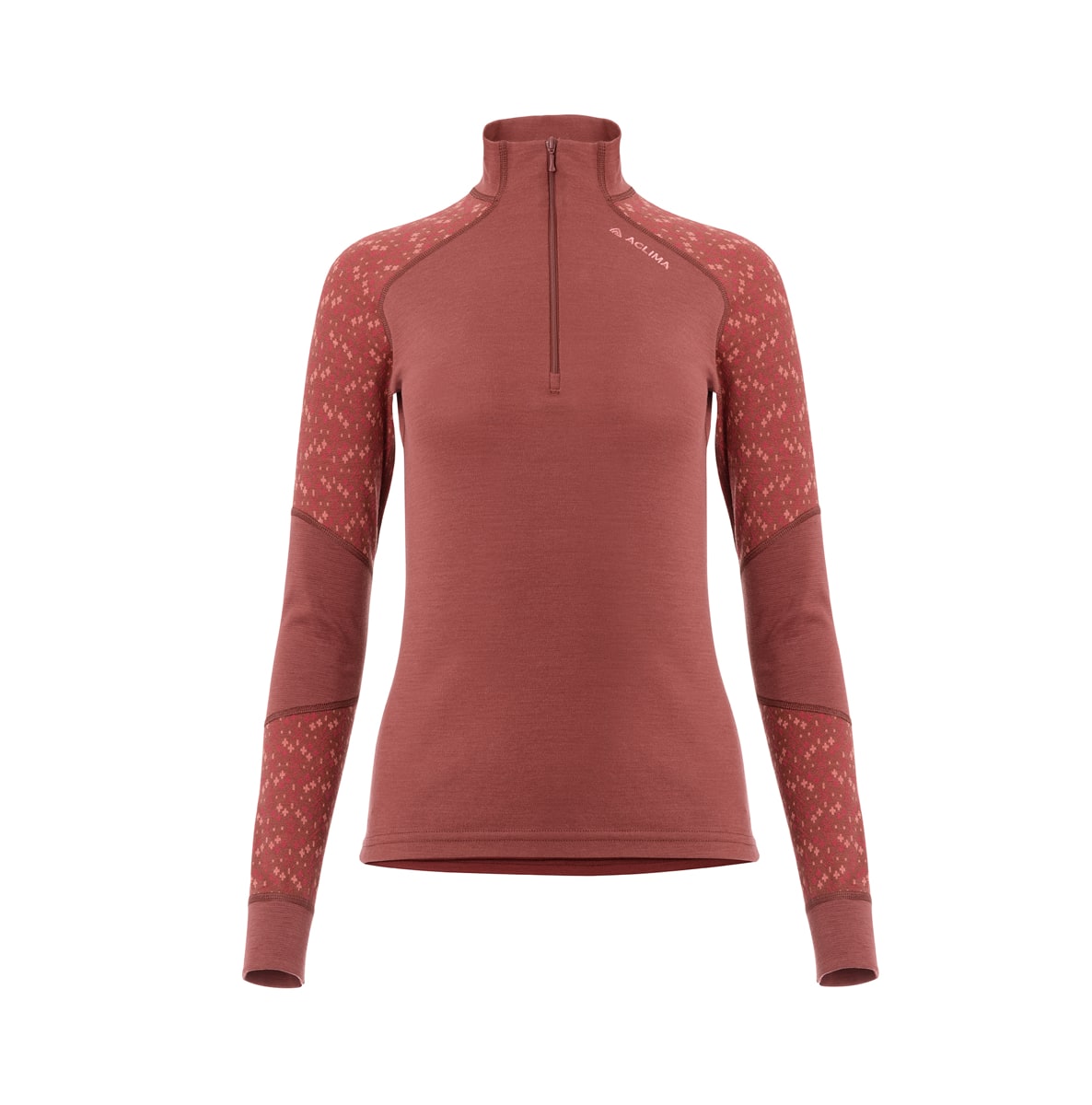 Aclima Women's DesignWool Glitre Mockneck Glitre Rød