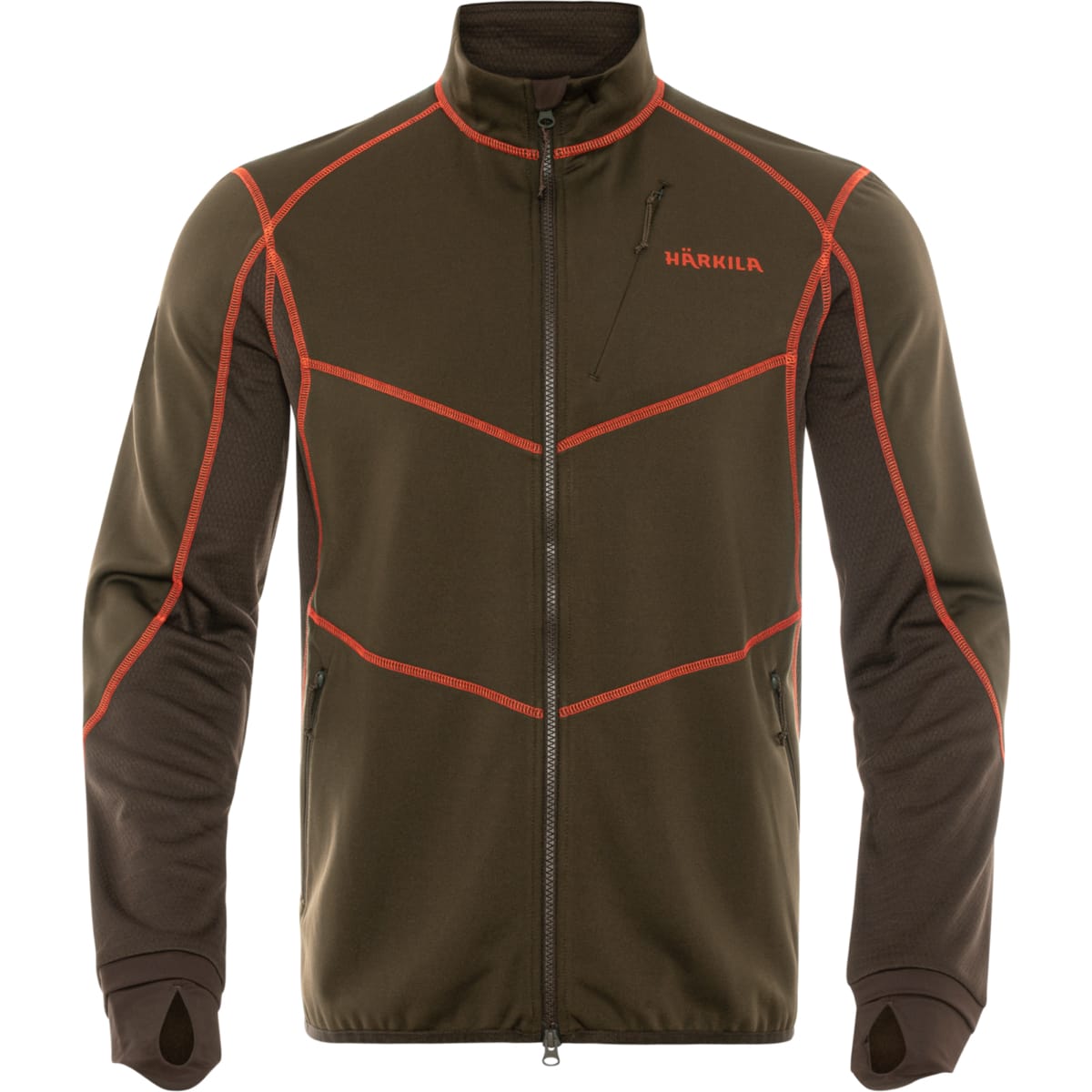 Härkila Men's Scandinavian Fleece Jacket Willow Green/Shadow Brown