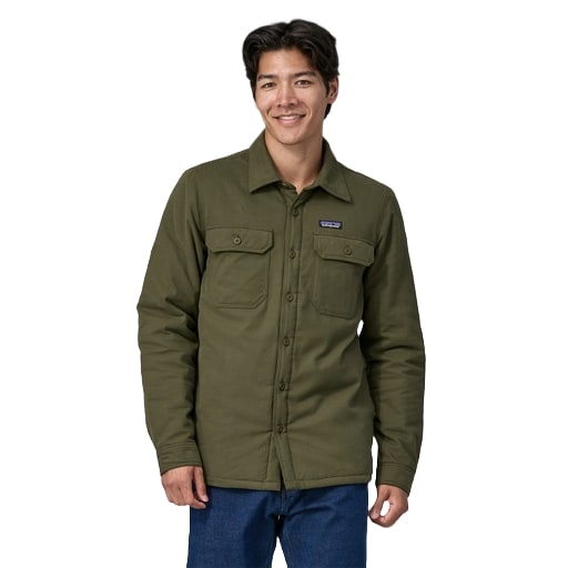 Patagonia M's Insulated Organic Cotton MW Fjord Flannel Shirt Basin Green