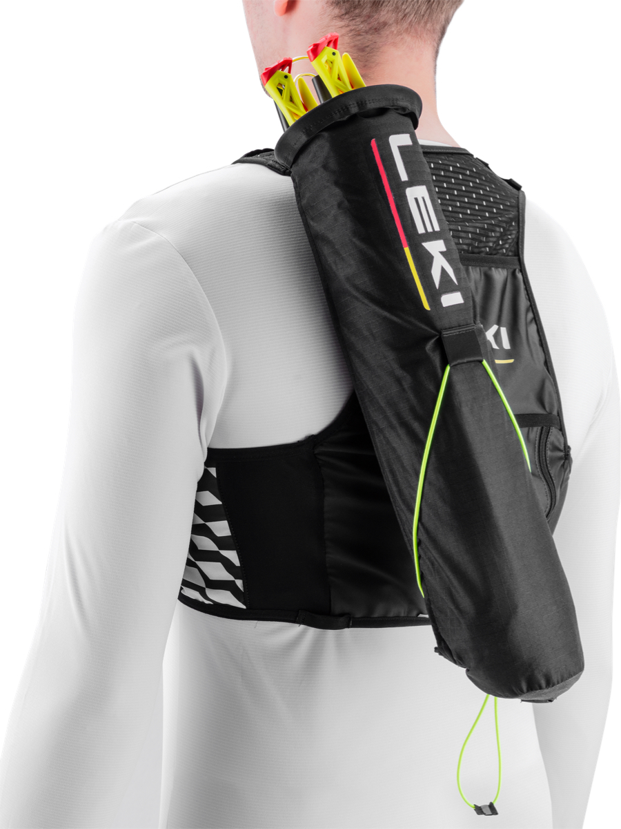 Leki Trail Running Quiver Vest Black-white-bright Red