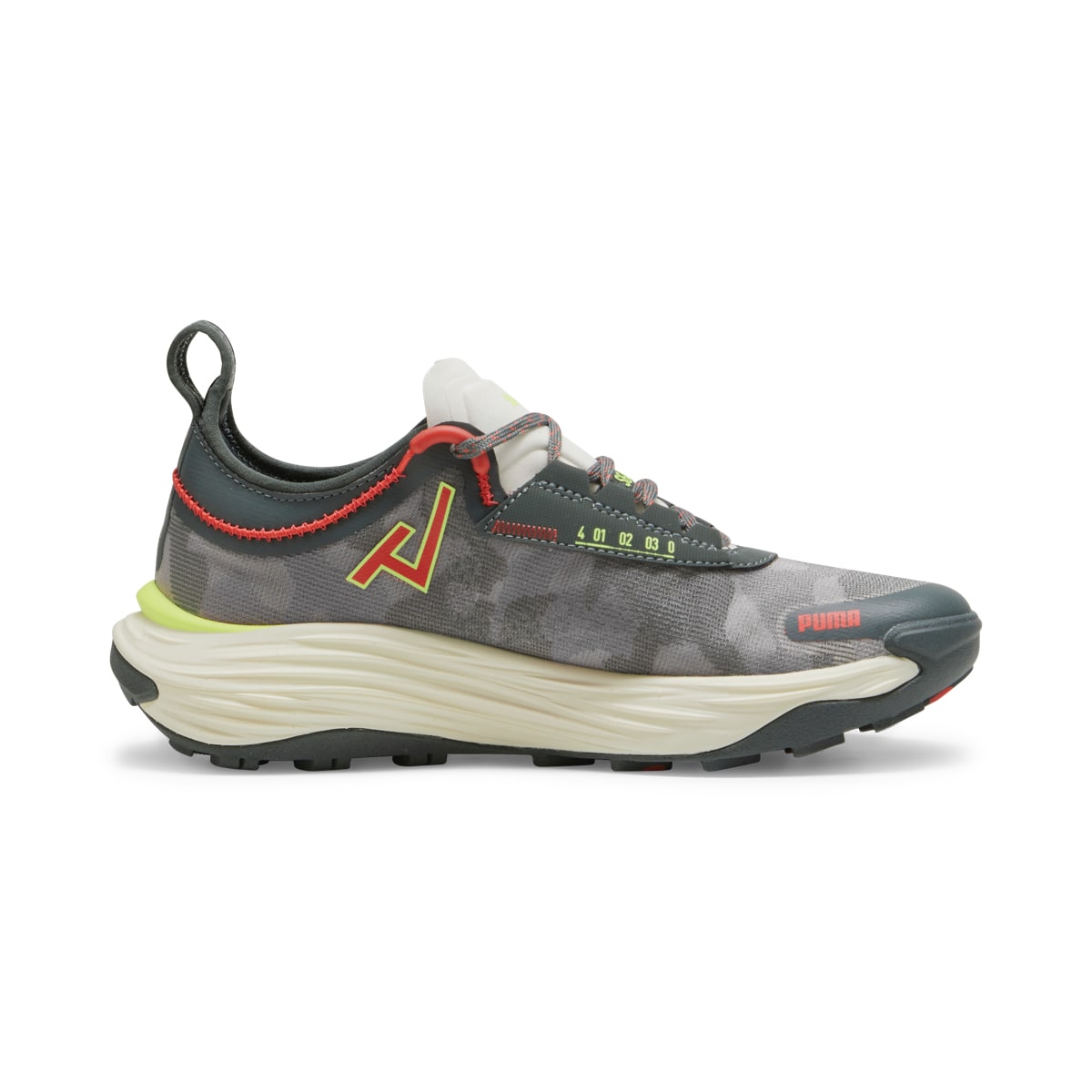 Puma Voyage Nitro 3 Wns Mineral Gray-Active Red-Lime Pow