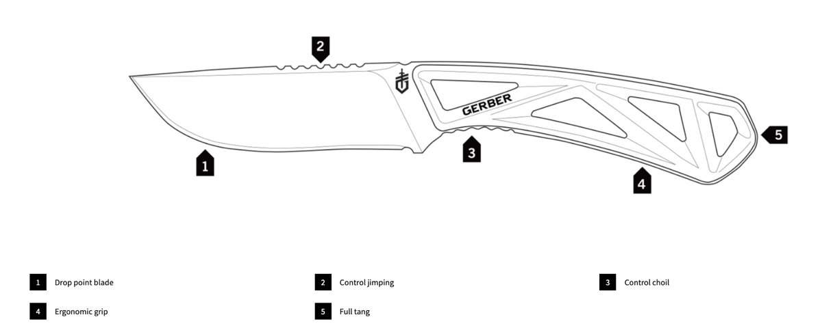 Gerber Exo-Mod Drop Point Orange