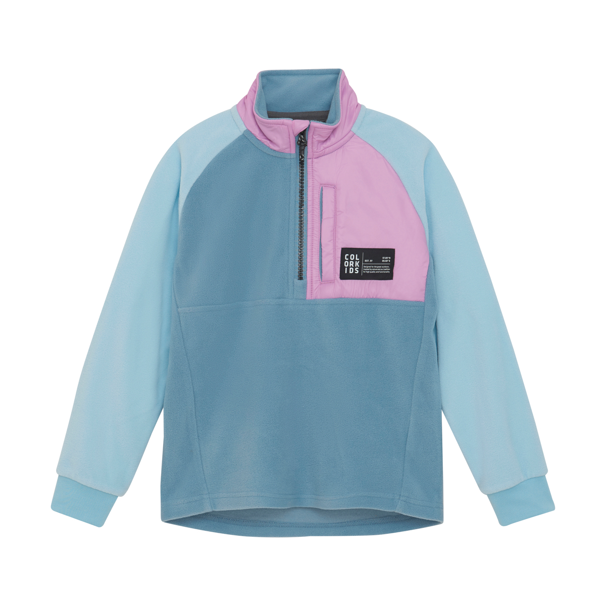 Color Kids Fleece Jacket - Anorak Faded Denim