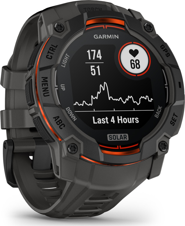 Garmin Instinct 3 Solar Black Bezel With Charcoal Band