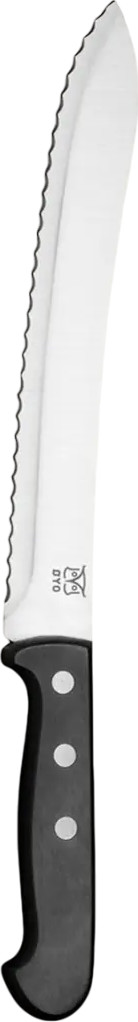Øyo Budalen Brødkniv Sort Skaft, 21cm