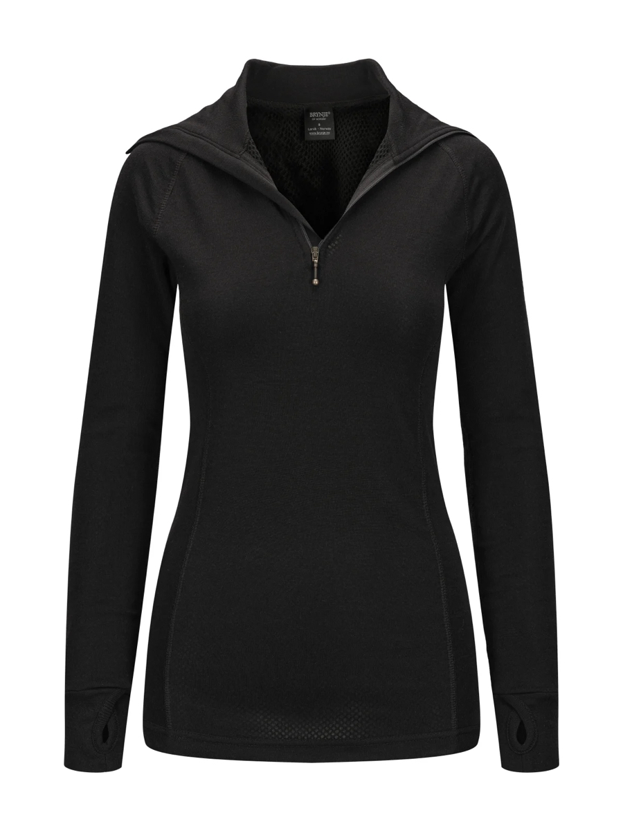 Brynje Arctic Zip Polo W/Inlay W'S Black