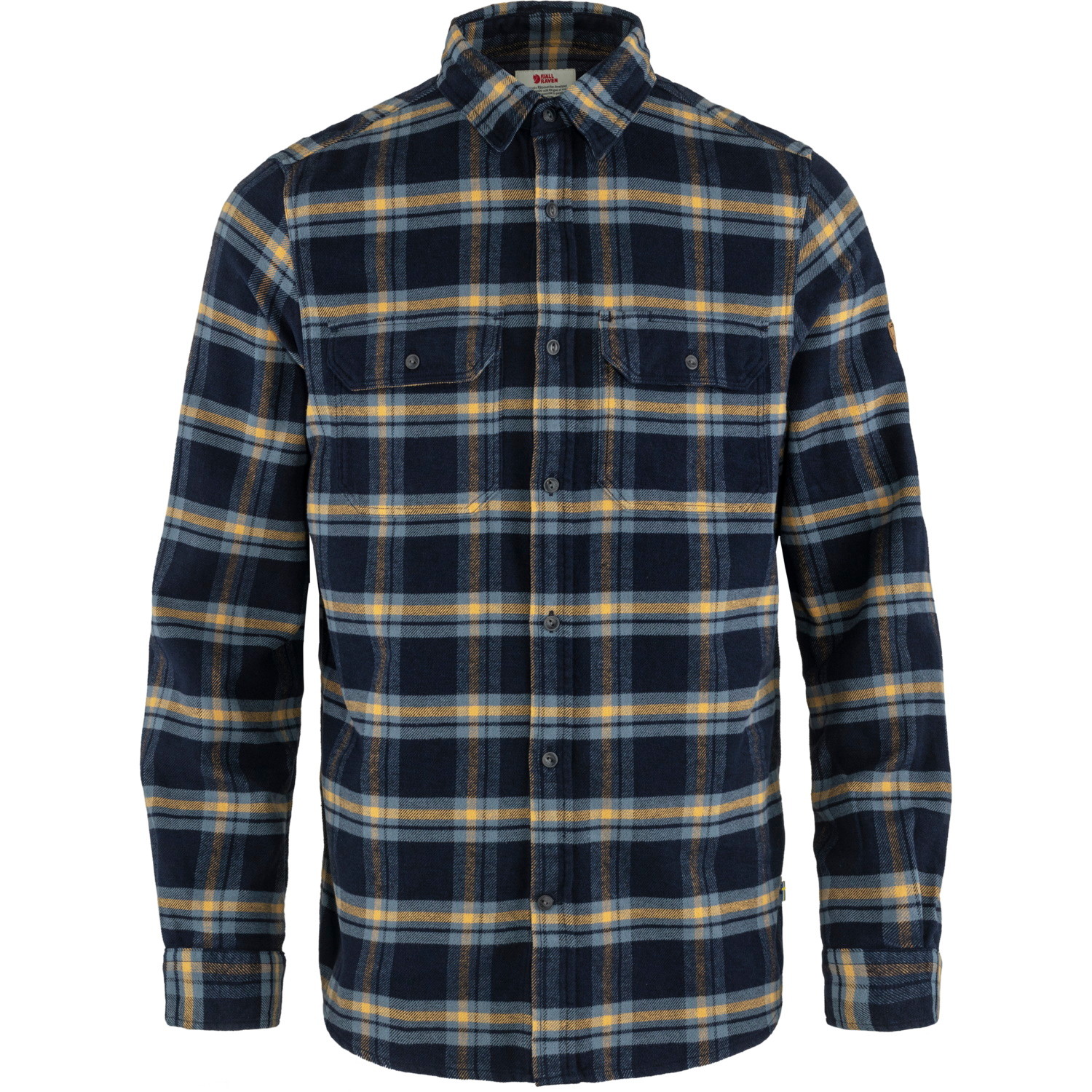 Fjällräven Men's Övik Heavy Flannel Shirt Dark Navy-Buckwheat Brown
