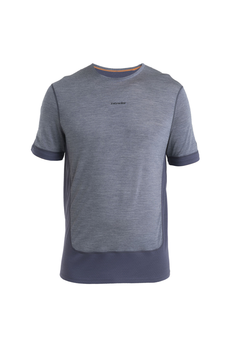 Icebreaker Men Merino 125 Zoneknit™ Energy Wind Ss Tee Graphite/graphite Hthr/cb