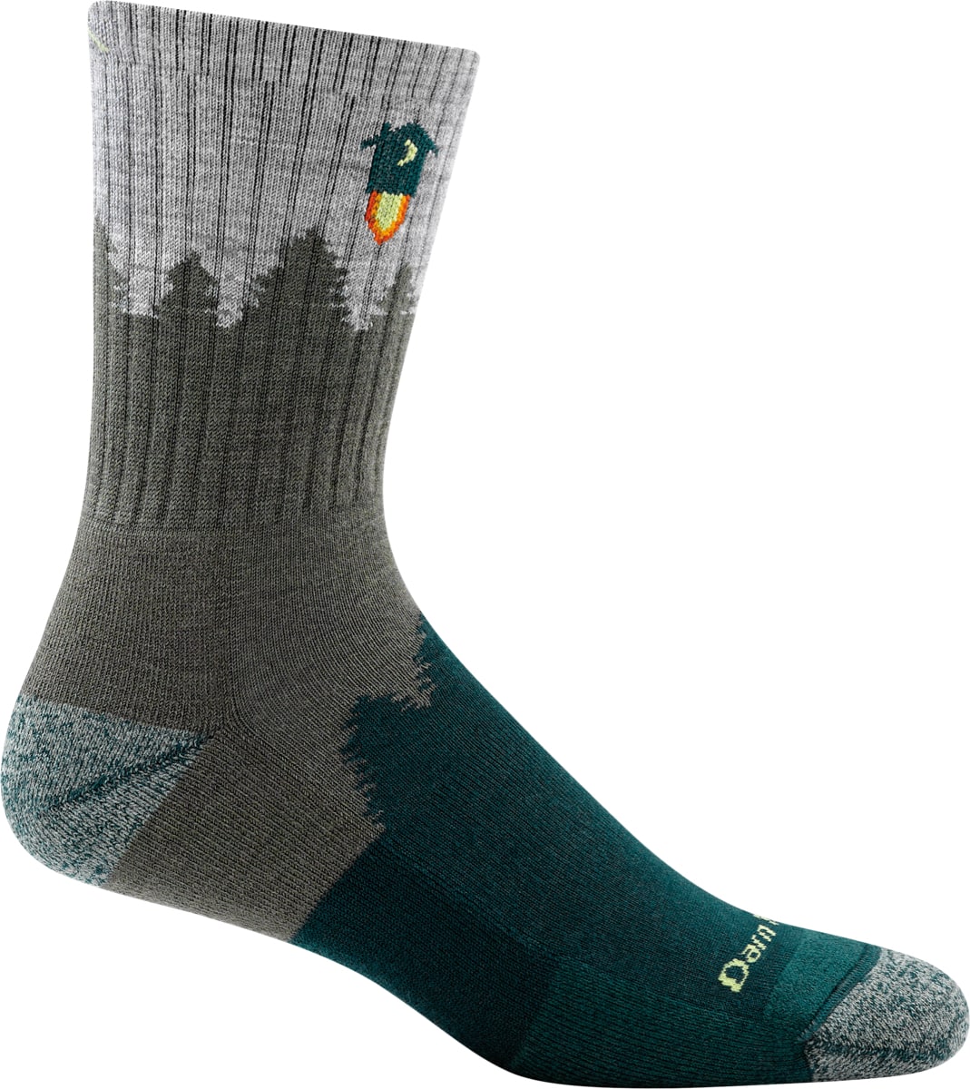 Darn Tough Men's Number 2 Micro Crew Midweight Hiking Sock Gray