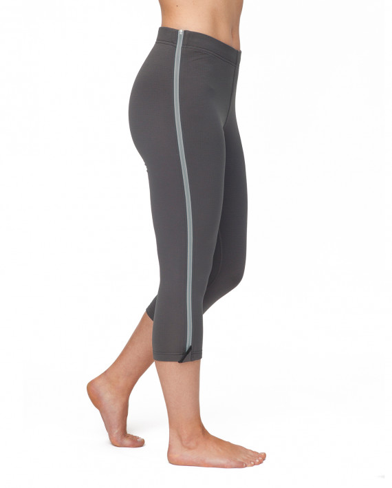 Northern Playground W Ziplongs 3/4 microfleece dark grey