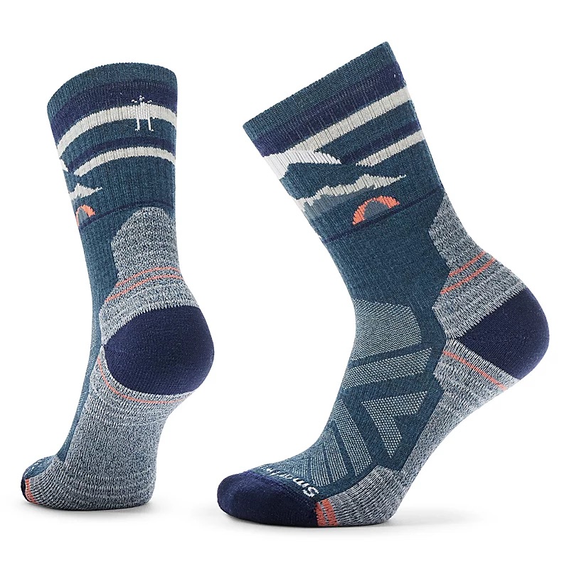Smartwool Women's Hike Light Cushion New Pattern Crew Socks Twilight Blue