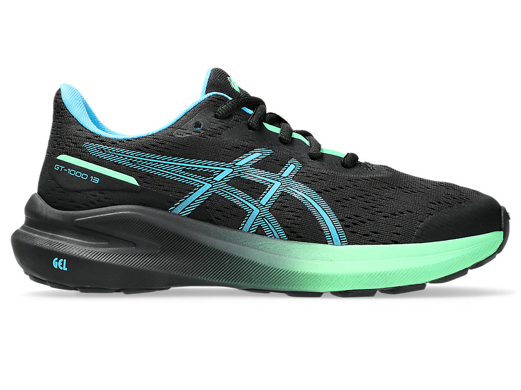 Asics Gt-1000 13 Gs Black/Digital Aqua