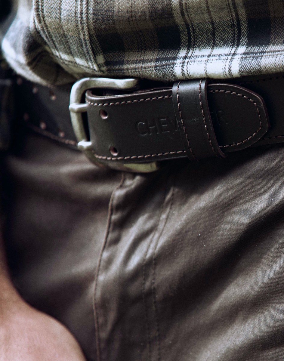 Chevalier Barrow Leather Belt Leather Brown