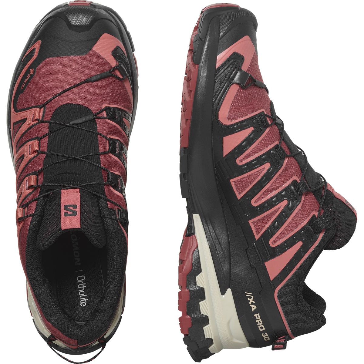 Salomon Women's XA Pro 3D V9 GORE-TEX Cow Hide/Black/Faded Rose