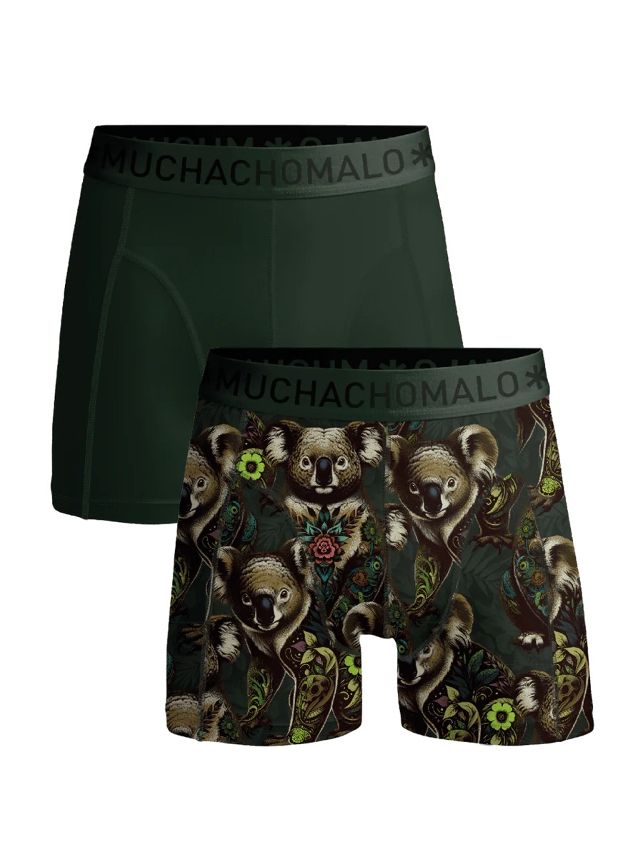 Muchachomalo 1010 Koala 01 2pk Boxer Print/Solid Cm Print/solid