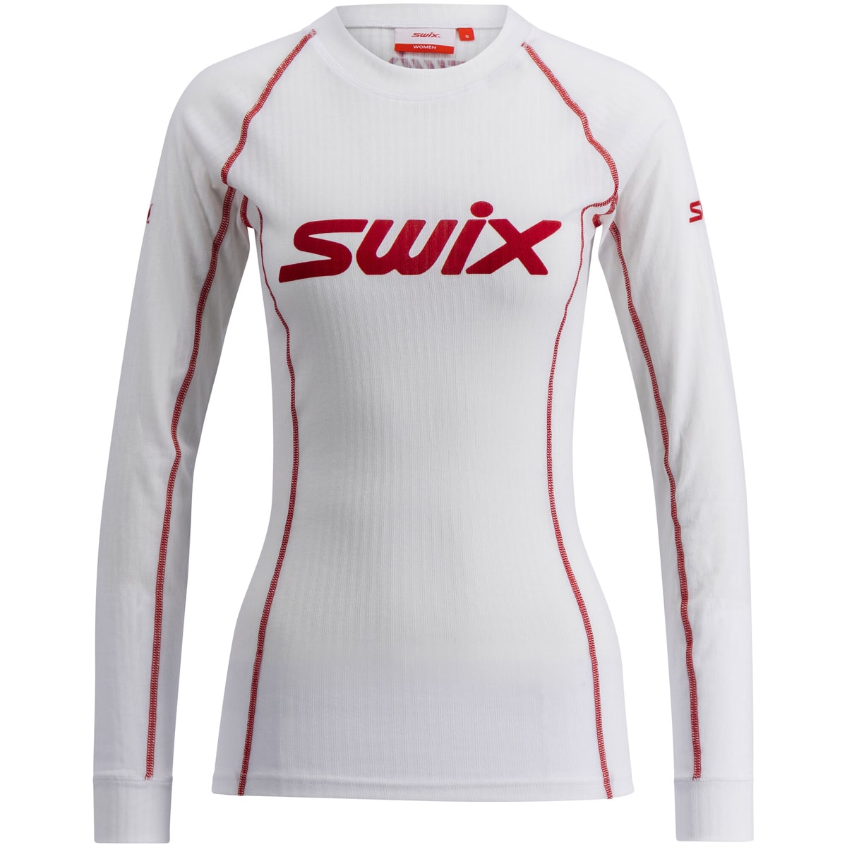 Swix Women's RaceX Classic Long Sleeve Bright White/Swix Red