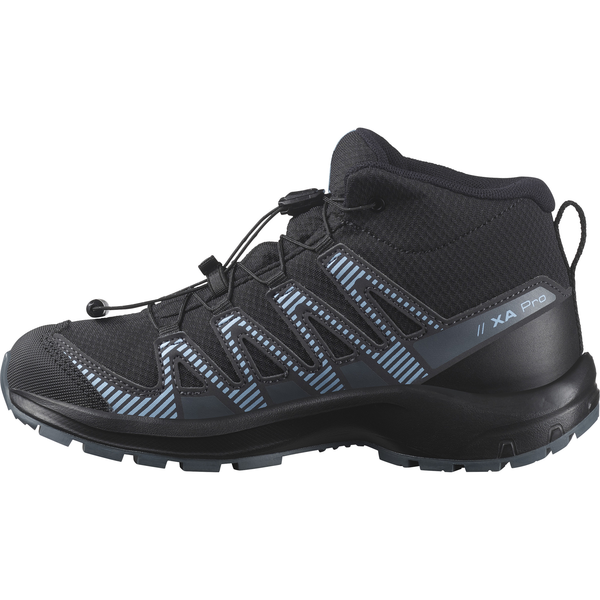 Salomon Juniors' XA Pro V8 Mid Climasalomon Waterproof Black/Neptune/Alaskan Blue