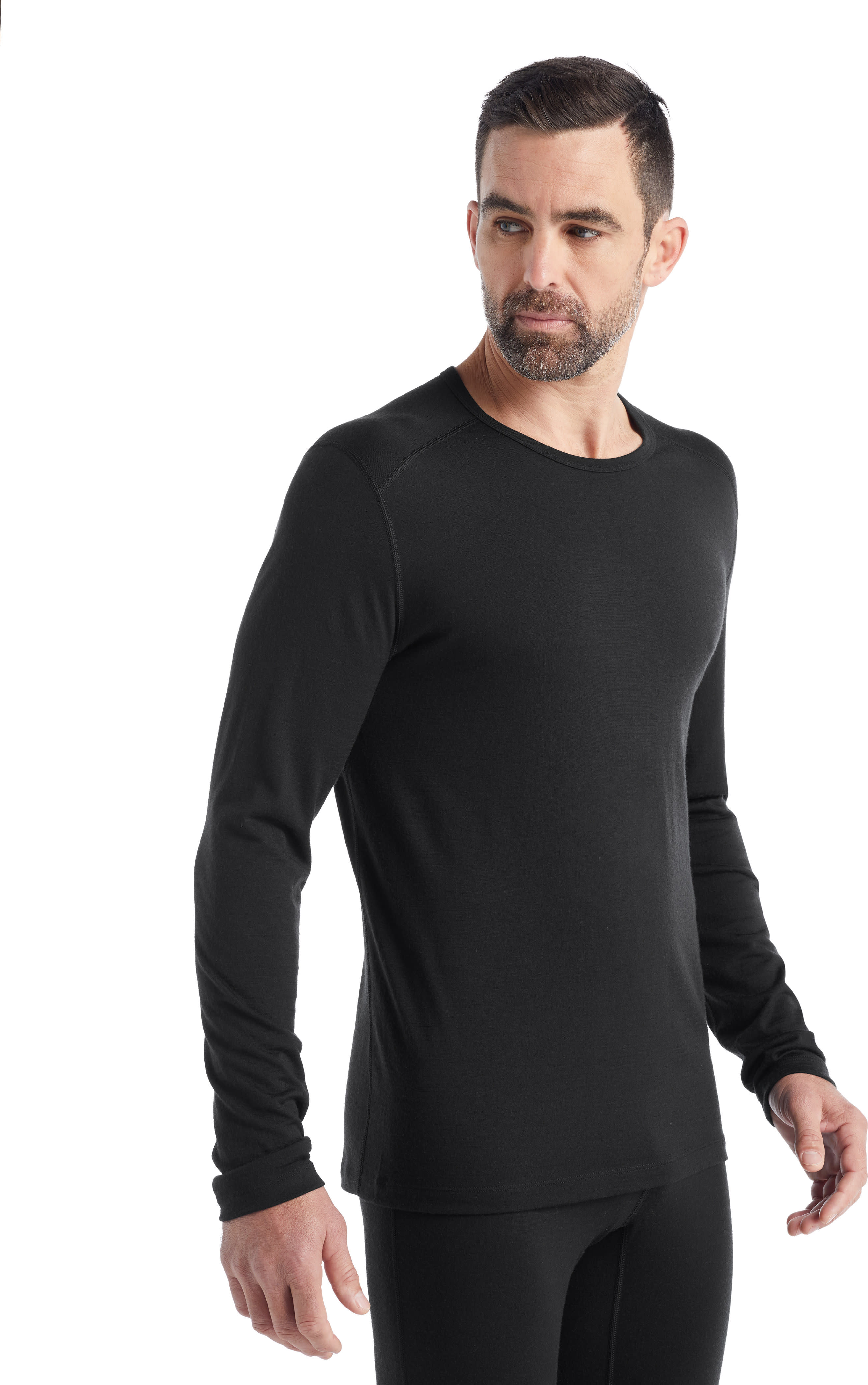 Icebreaker Men's 200 Oasis Long Sleeve Crewe Black
