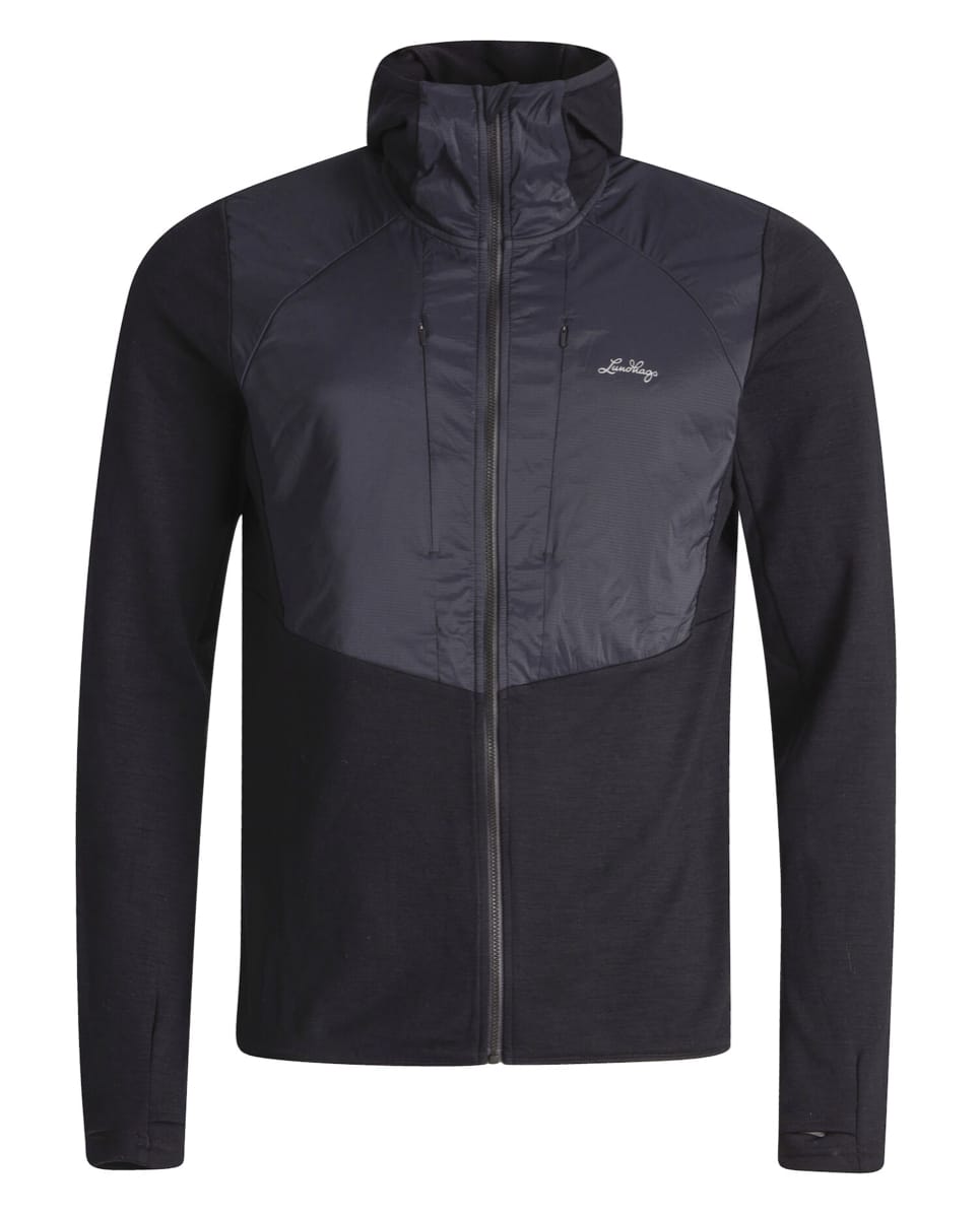 Lundhags Men's Padje Merino Block Hoodie Black