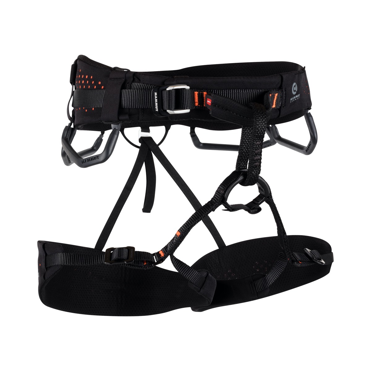 Mammut Comfort Fast Adjust Harness Men Black/Safety Orange