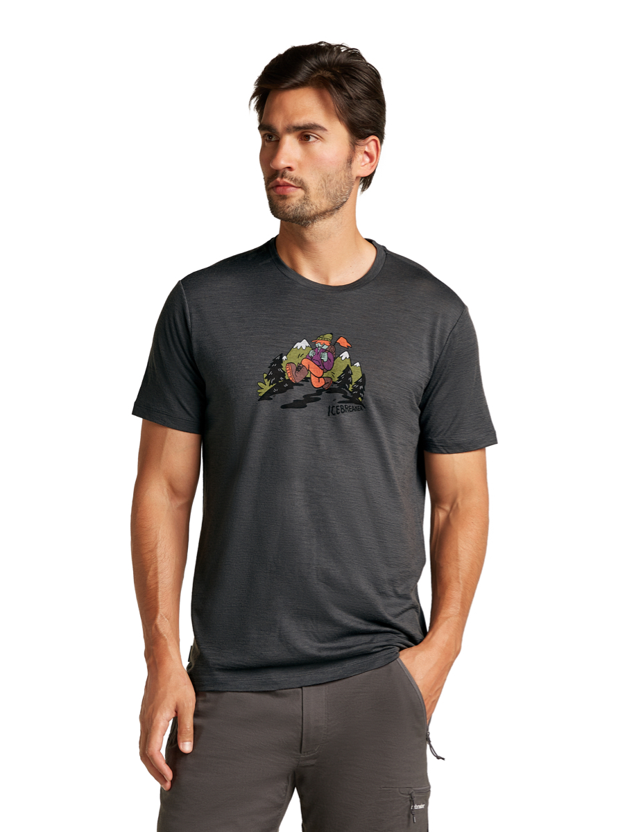 Icebreaker Men's Merino 150 Tech Lite Shortsleeve Tee Catch Obsidian