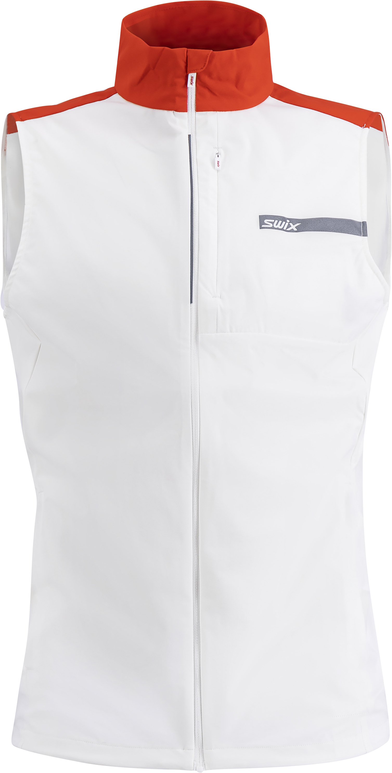 Swix Men's Roadline Wind Vest Bright White/Fiery Red