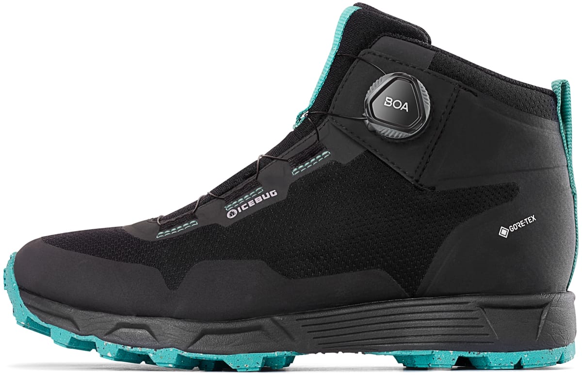 Icebug Women's Rover Mid RB9B Gore-Tex Black/Mint